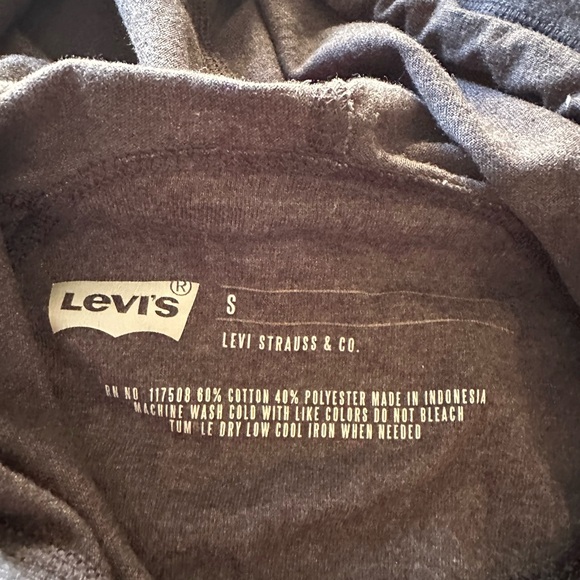LEVI’S WOMENS SWEATSHIRT PULLOVER HOODIE GRAY SZ SMALL - Picture 7 of 11